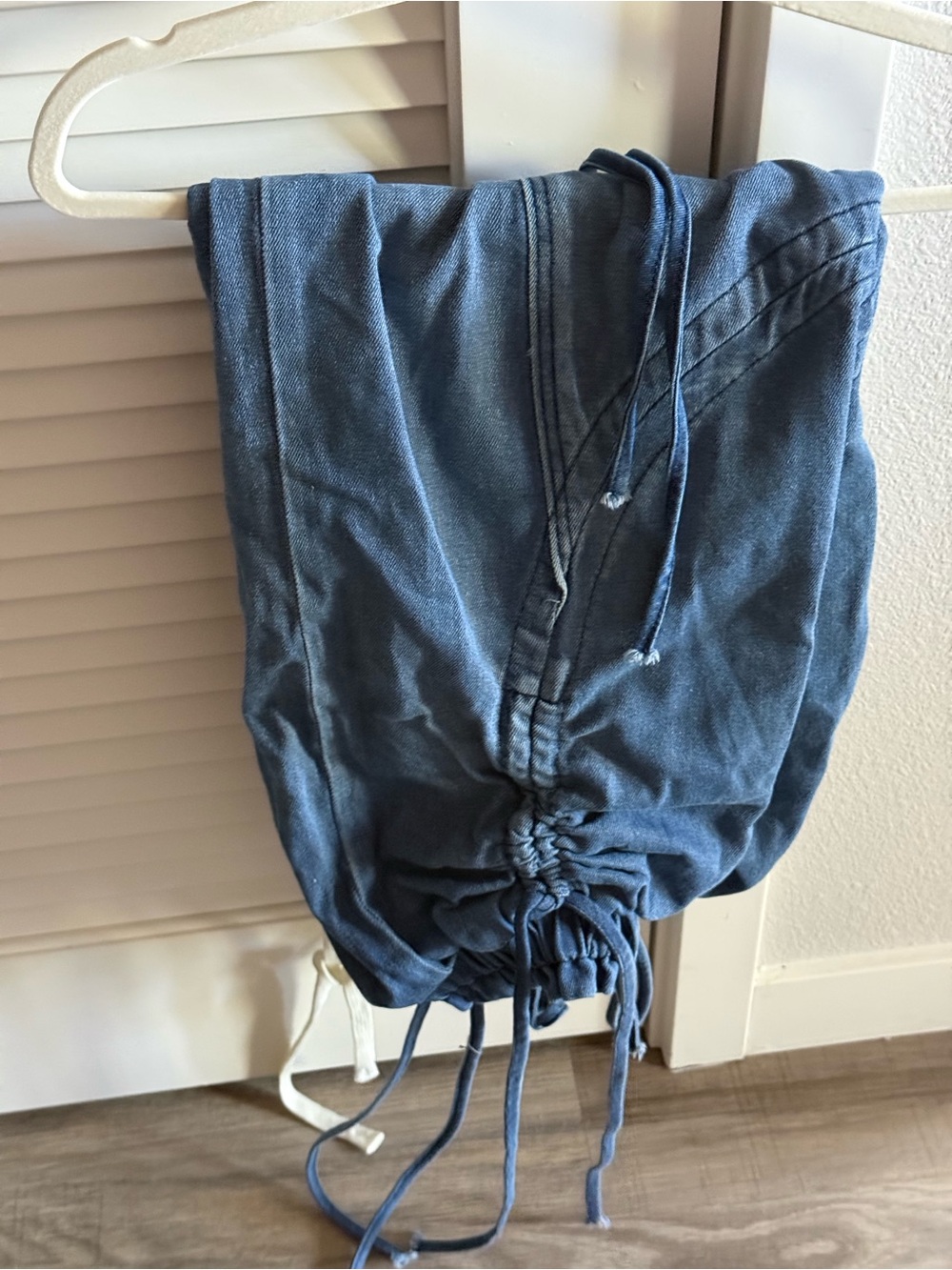 Blue Drawstring Casual Joggers